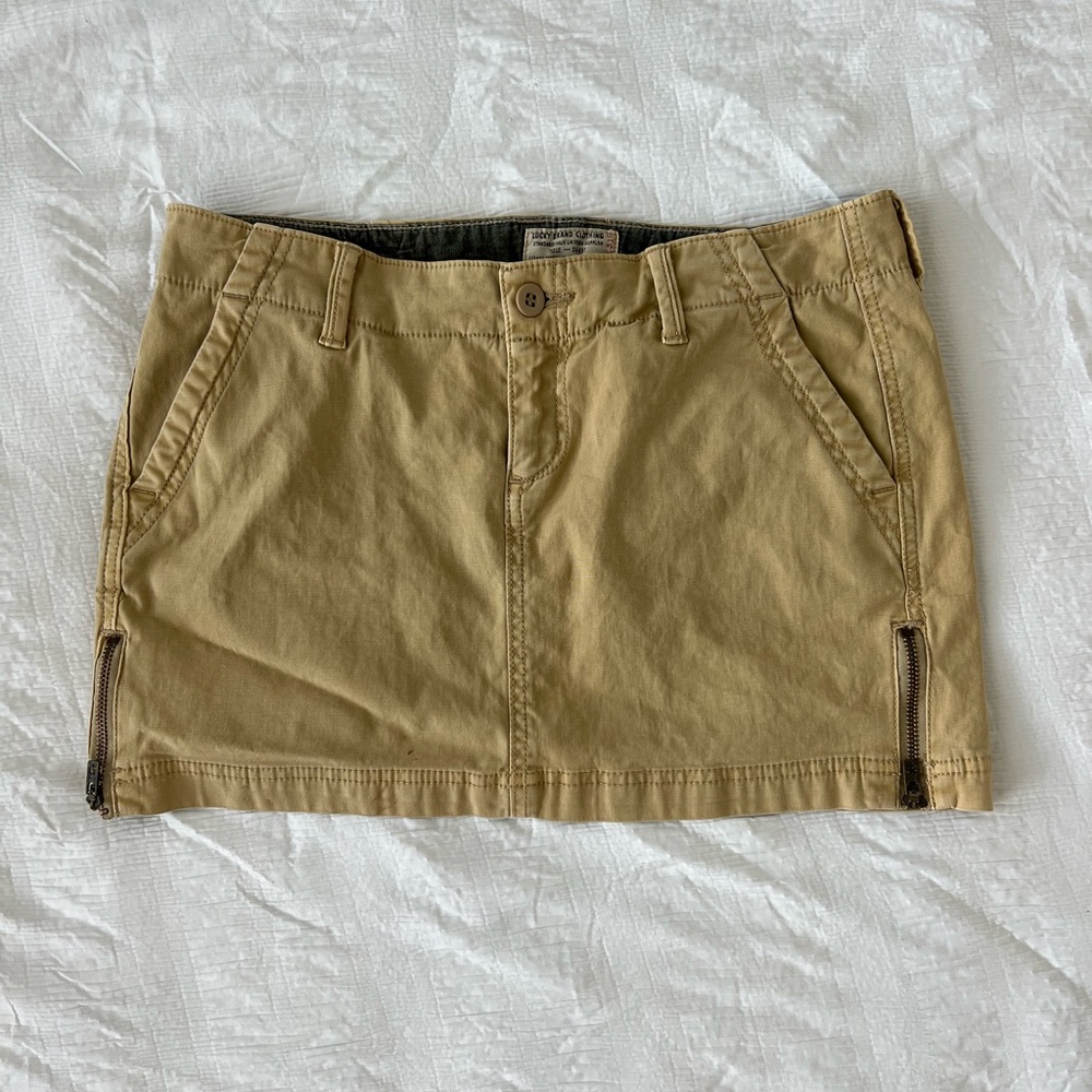 Lucky brand khaki mini skirt size 29